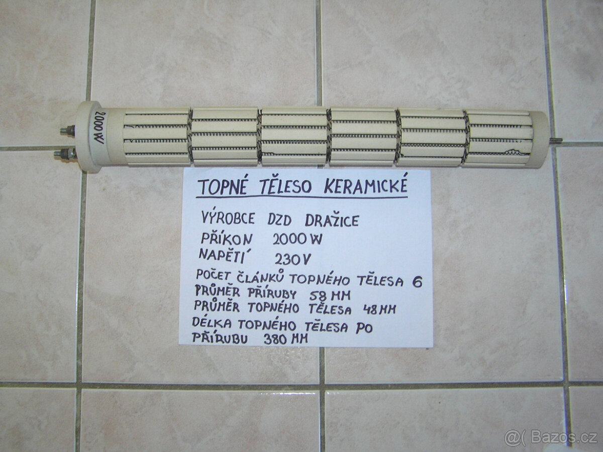 Keramické topné tělěso DZD Dražice 2000W - 11