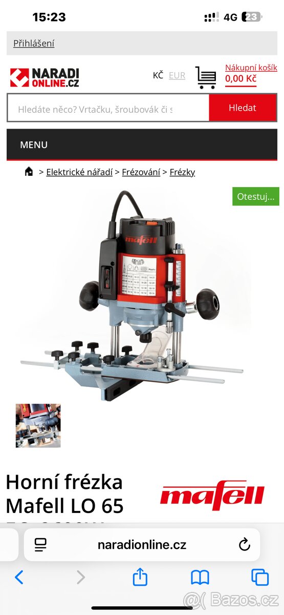 Horní frézka Mafell LO 65 e - 11