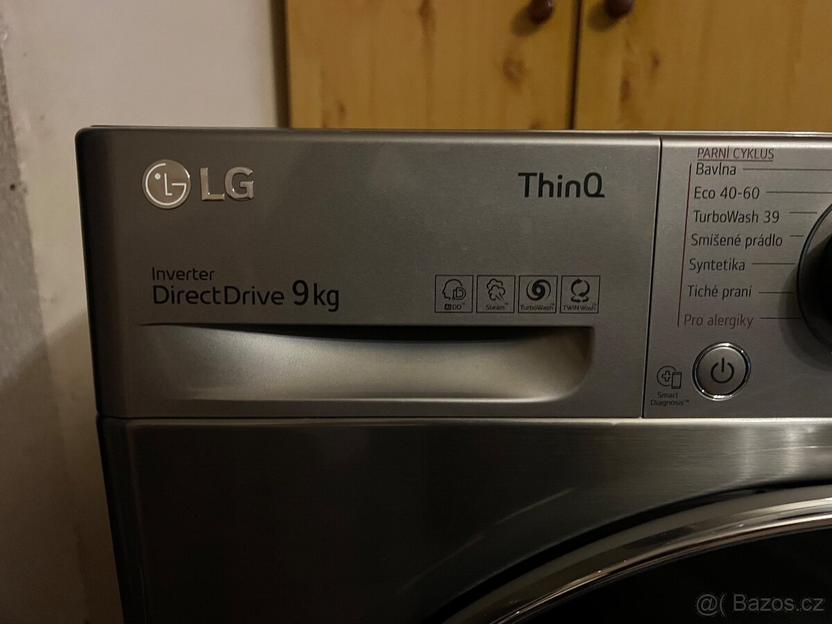 🔹 Luxusní nerezová pračka LG – 9 kg | Top stav Plně funkční - 11