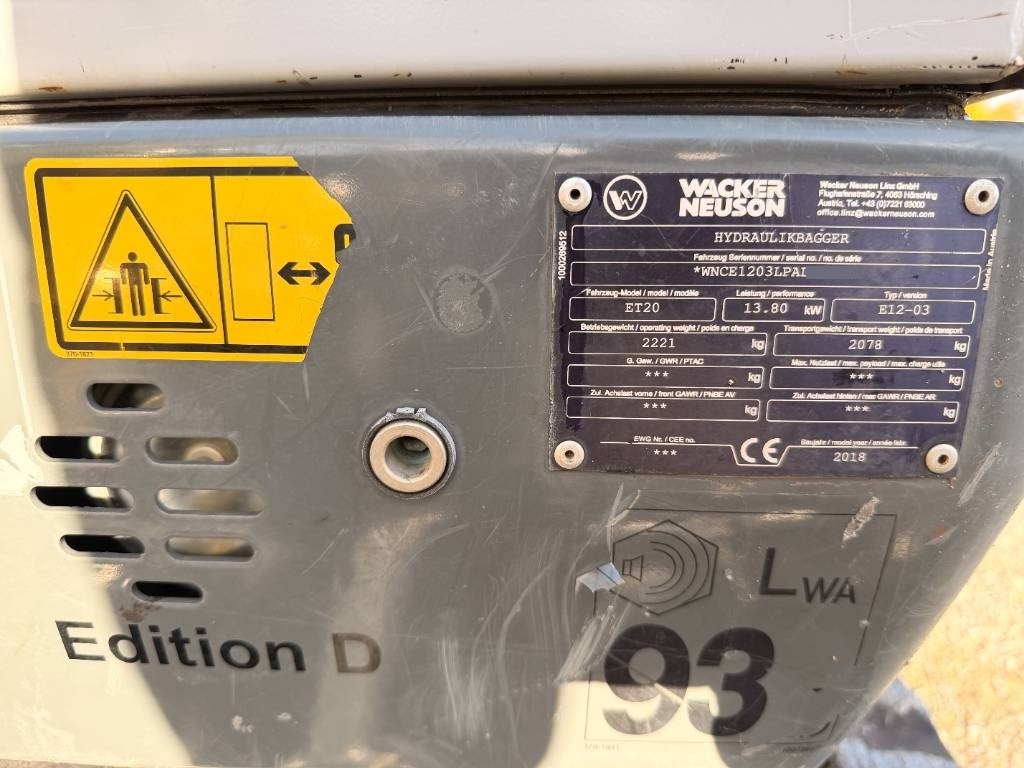 Pásový bagr Wacker Neuson ET 20 VDS - 11