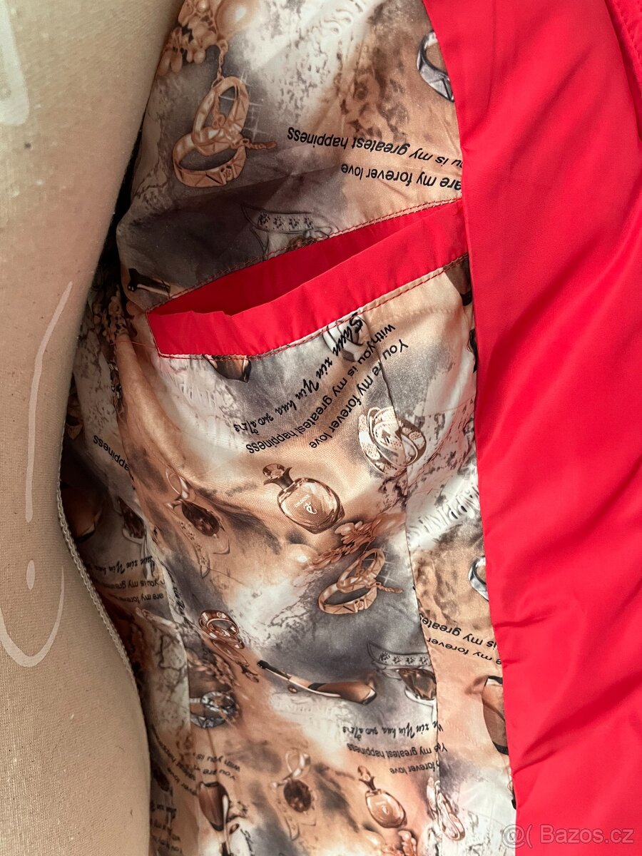 Dámský kabát s náplety vel. L - 11