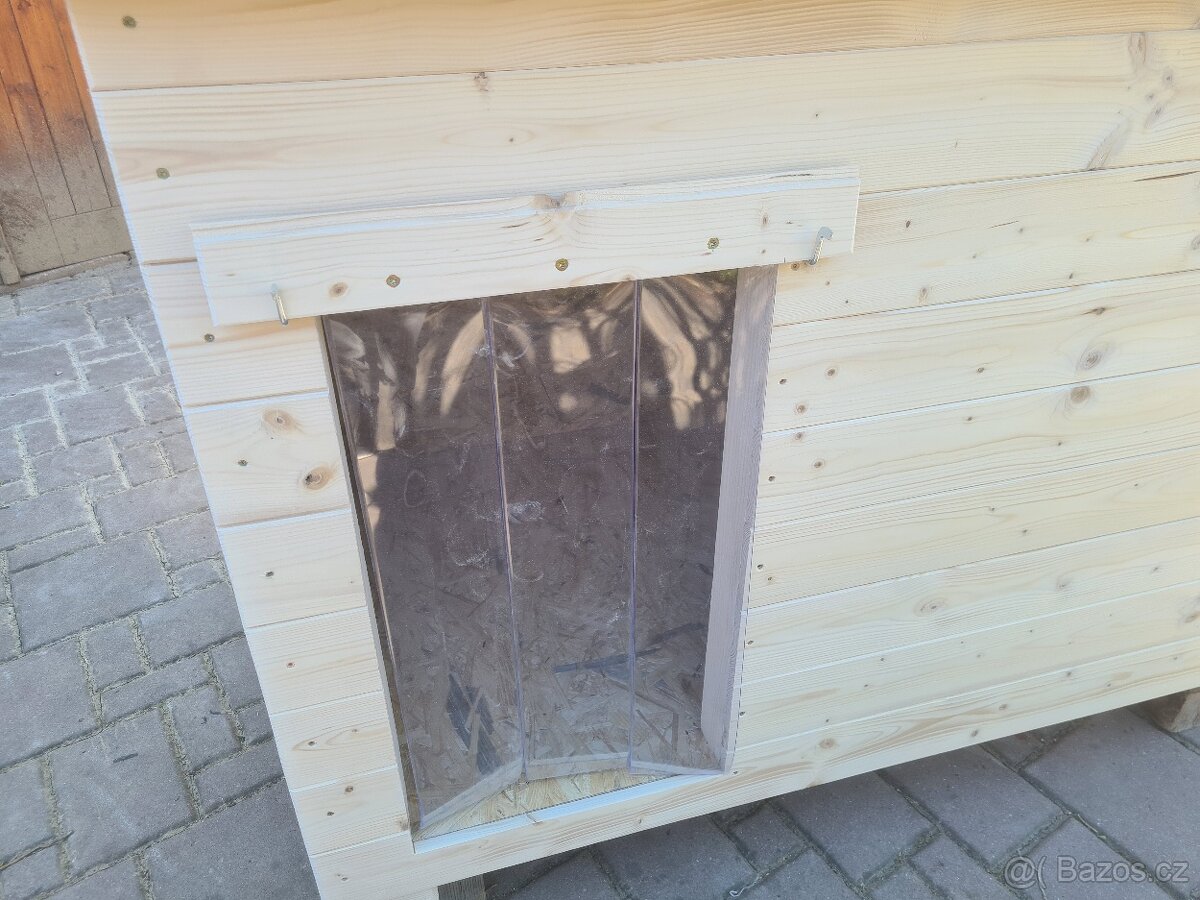 Psí bouda s krytinou a zástěnou (PALUBKY/OSB), 6 velikostí - 11