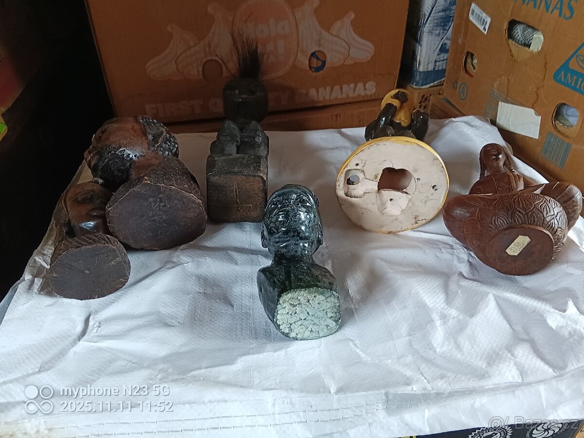 stare africke egyptske masky sosky po cestovateli sberateli - 11