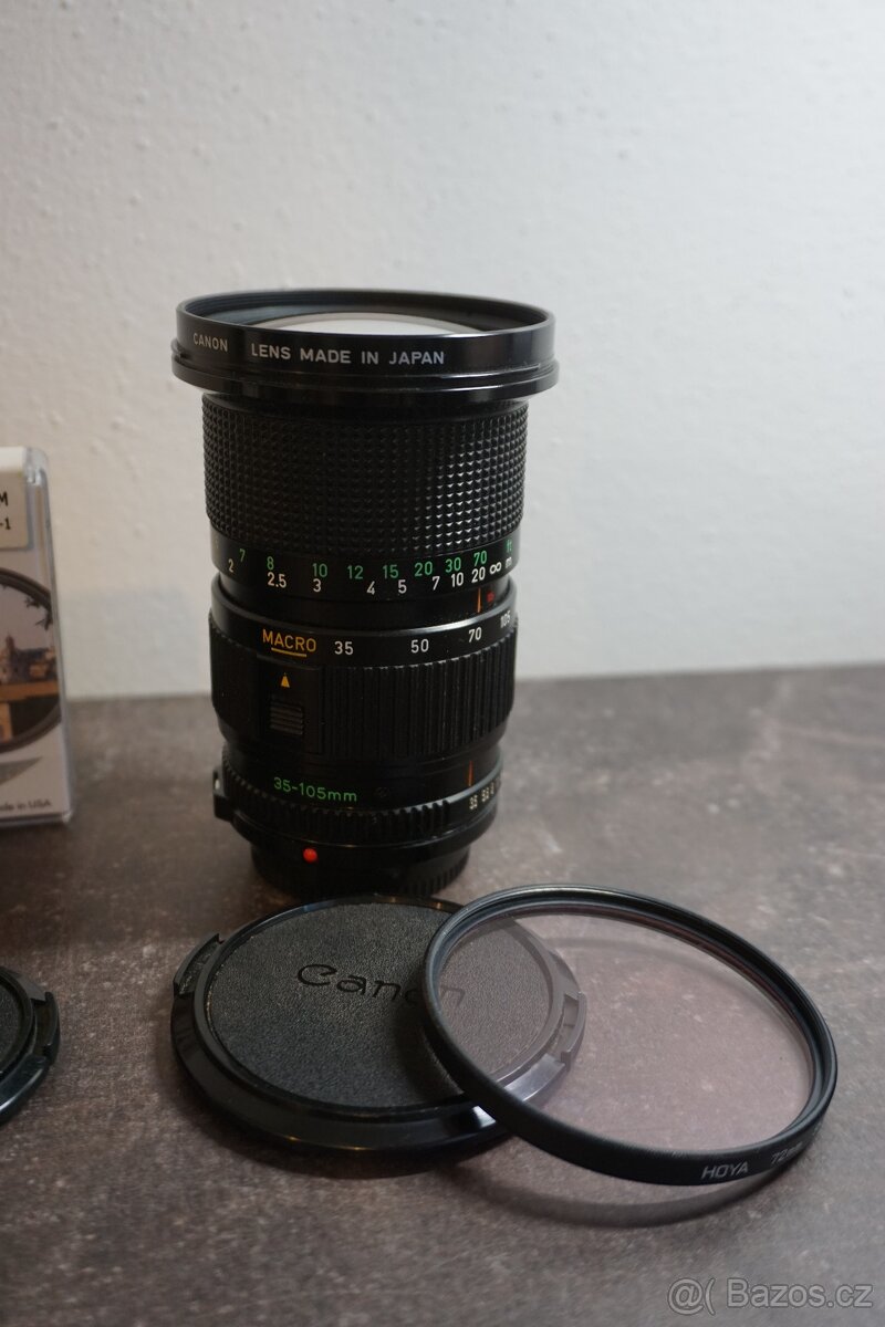 Analogový fotoaparát Canon AV-1 + 2 objektivy Canon FD - 11