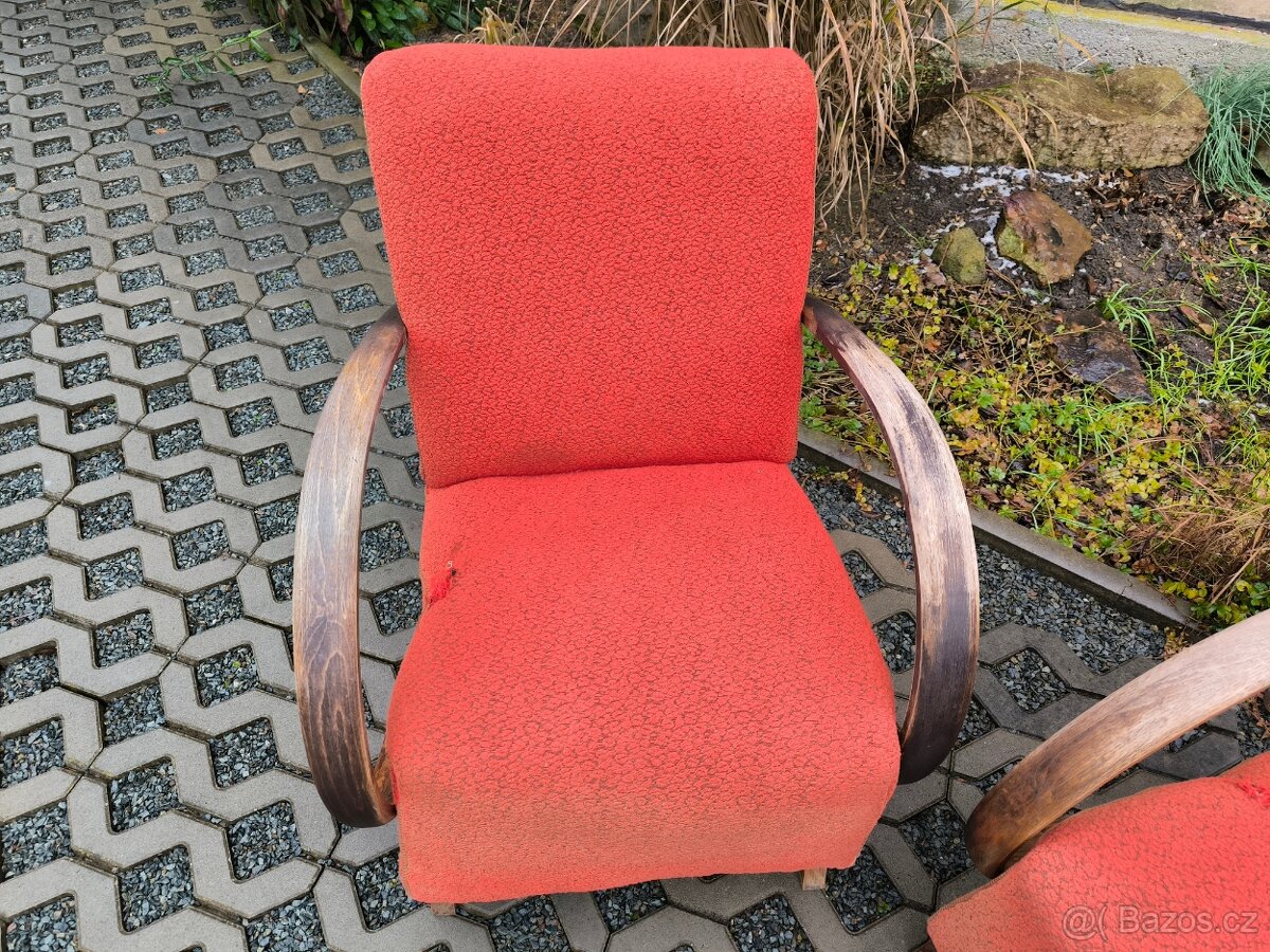 Starožitná Art Deco křesla "C" - Jindřich Halabala - 11