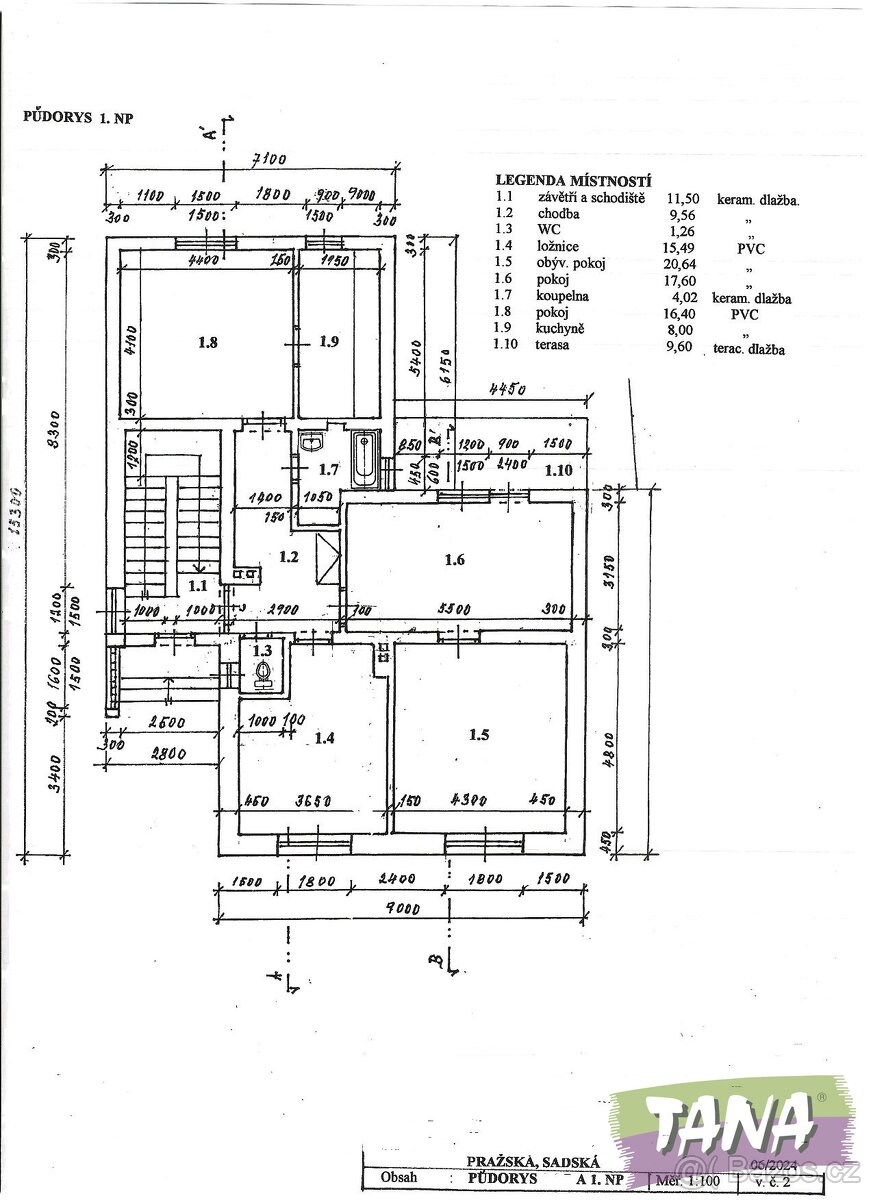 Prodej rodinného domu 6+2 ve městě Sadská, okr. Nymburk, vel - 11