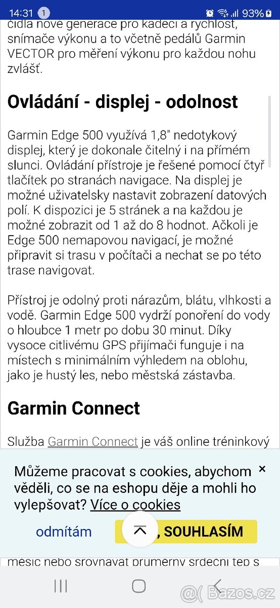 GPS garmin Edge 500 na kolo - 11