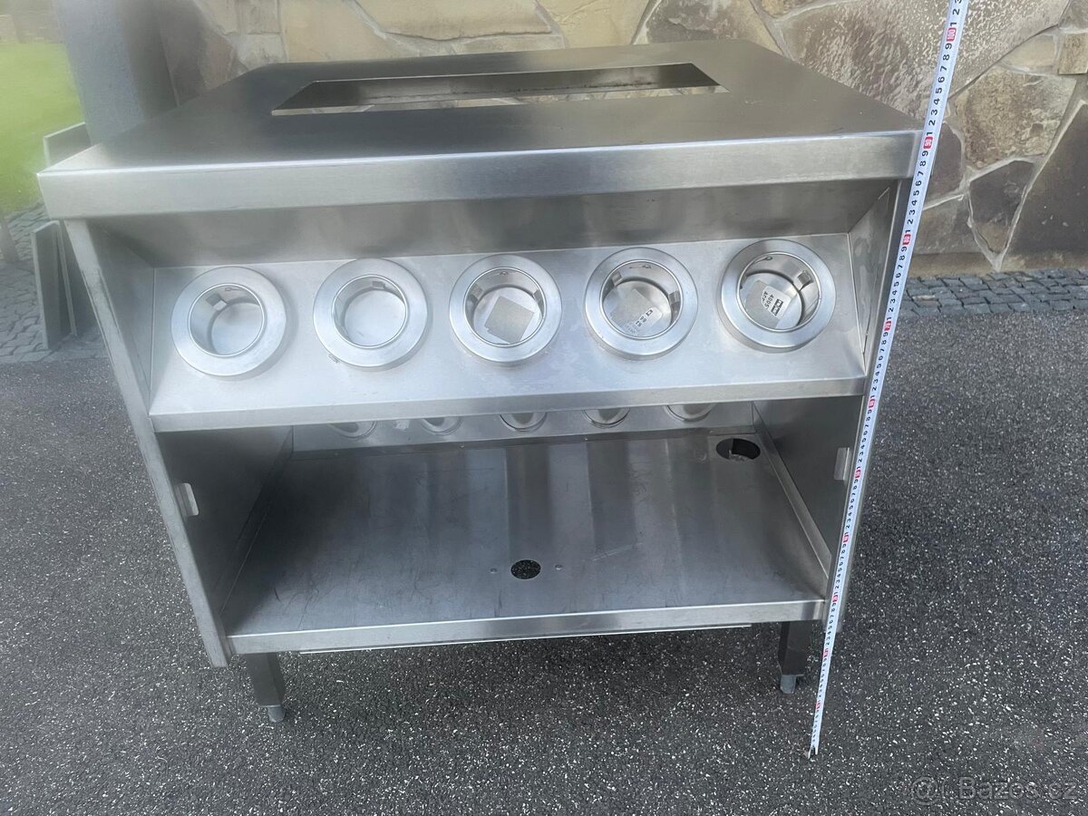 Nerezový stul s podavačem kelímků - 11