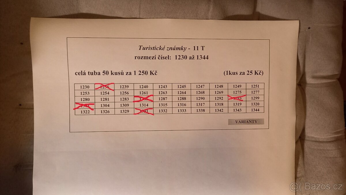 Turistické známky č. 1 - 2635 AKTUALIZACE 13.7.25 - 11