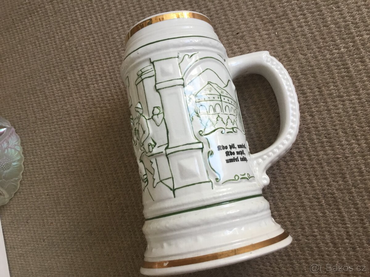 pullitr 1973, podtacek na odlivky, dzbanek RFH s textem - 11