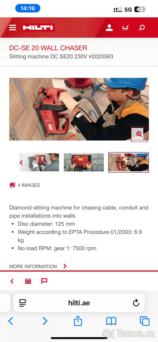 Hilti dc se 20 skoro nová drážkovací fréza rok 2019 - 11