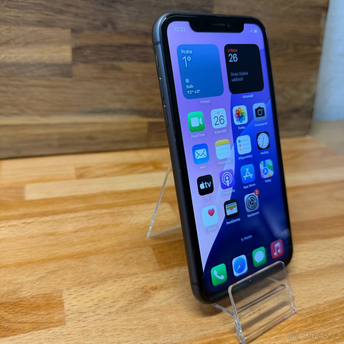 IPhone 11 64GB, černý, 100% bat., nefunkční Face ID (záruka) - 11