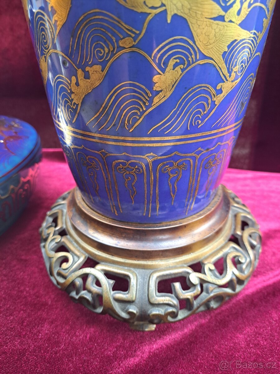 Petrolejová lampa - modrá - 11