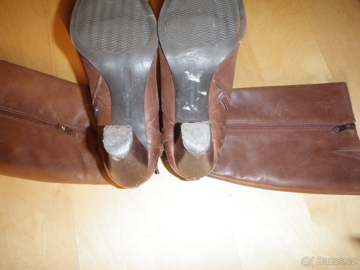 kožené kozačky zn. Tommy Hilfiger - vel. 38 - 11