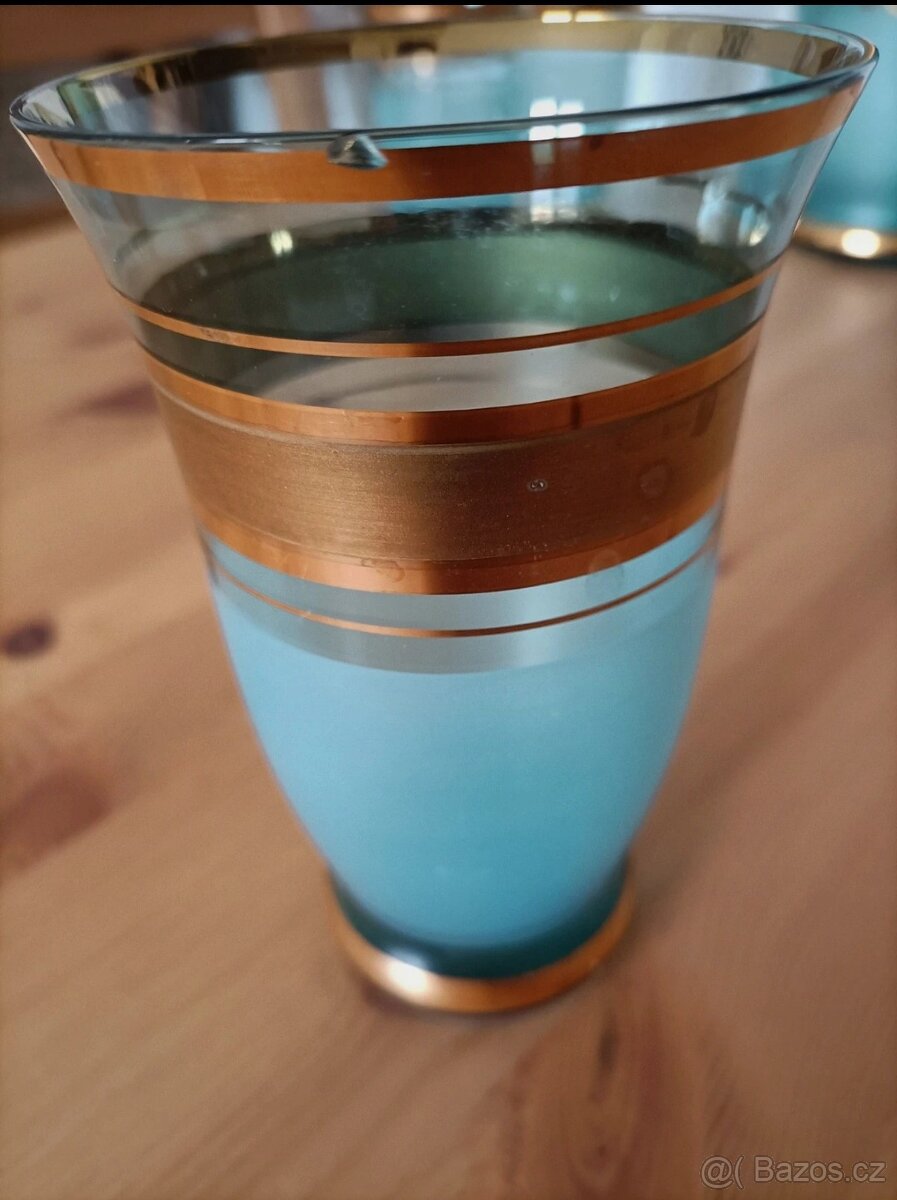 Skleněný servis, džbán, skleničky - 11