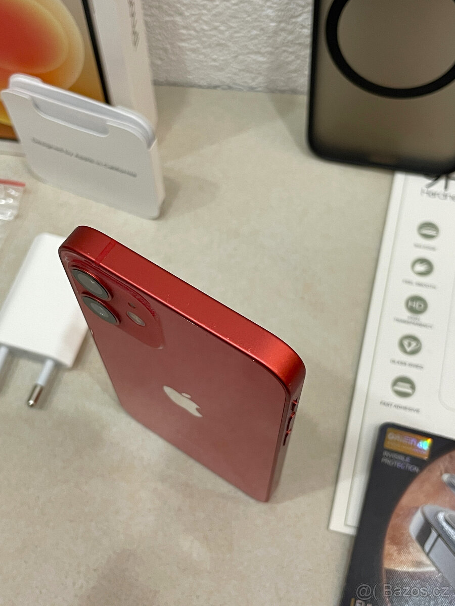 🍏 Apple iPhone 12 MINI 128GB - Red (12m. ZÁRUKA) + DÁRKY - 11