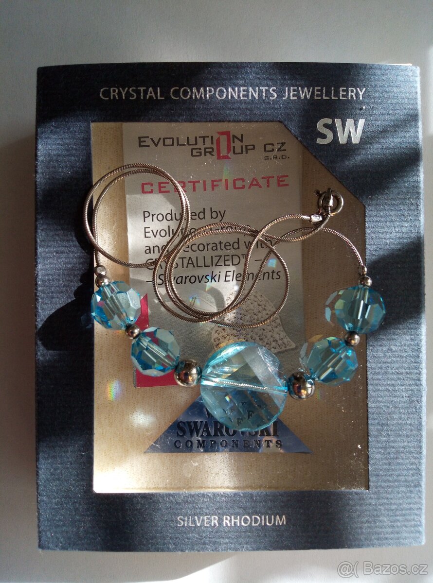 Stříbrné náušnice PRESENCE, Stříbrný náhrdelník SWAROVSKI - 11