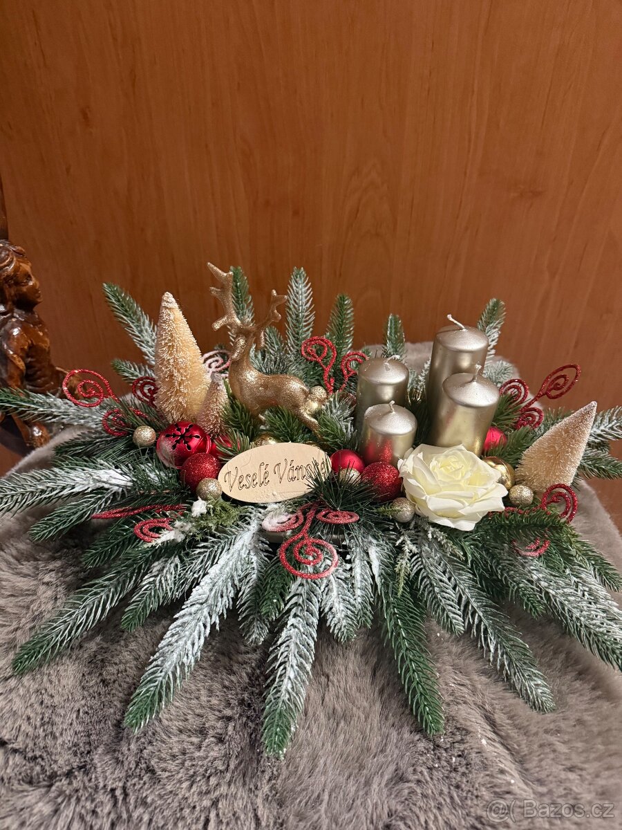 Vánoční dekorace, adventní svicny - 11