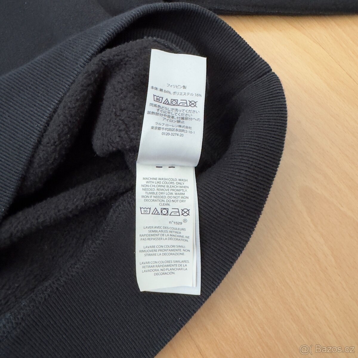 Ralph Lauren Polo černá mikina s motivem medvěd - 11