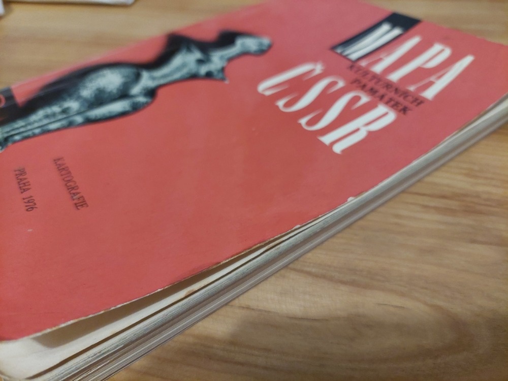 Mapa kulturních památek ČSSR - retro cestování mapa - SLEVA - 11