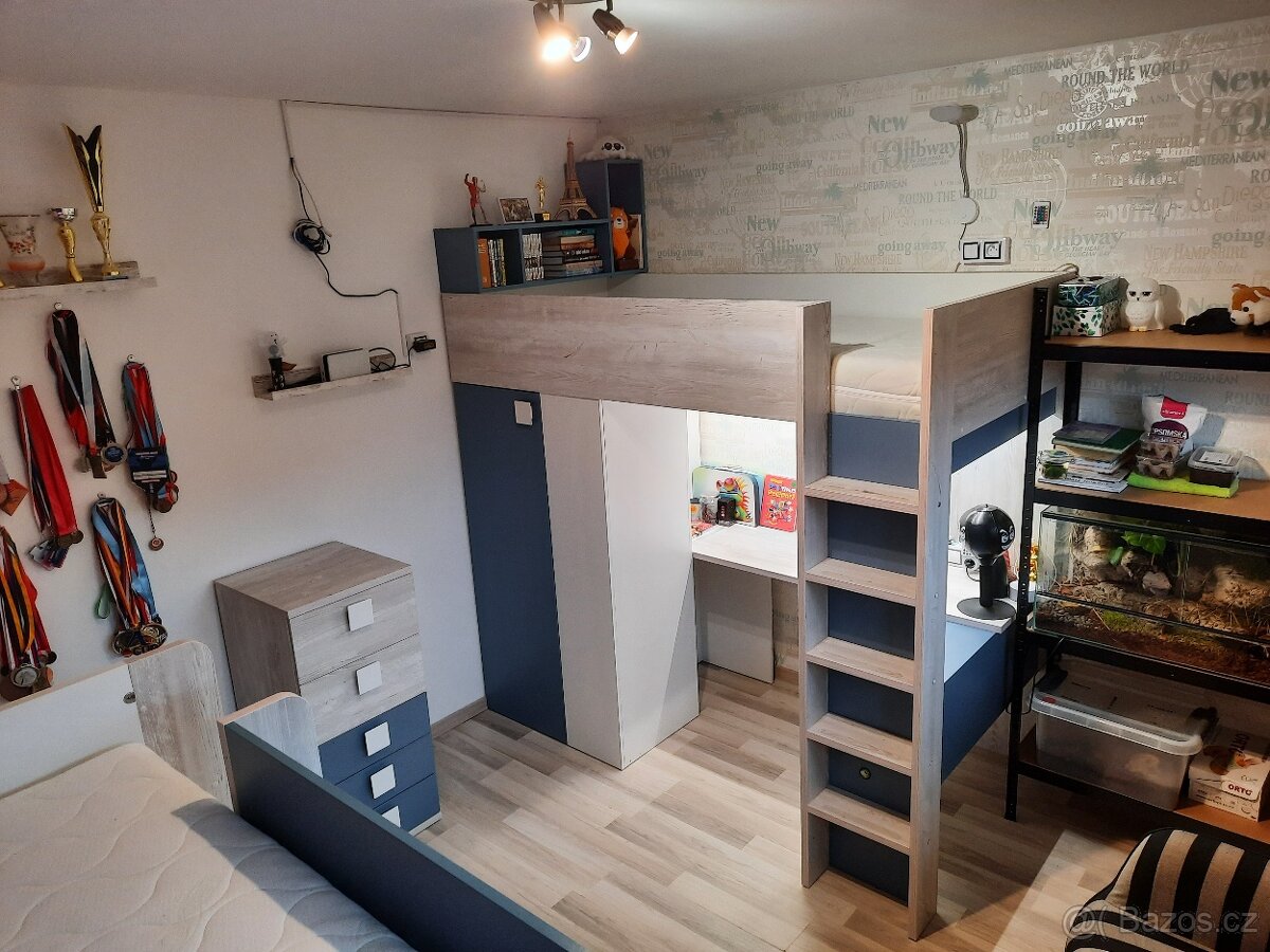 Chytrý dětský/studentský pokoj pro 2 sourozence - 11