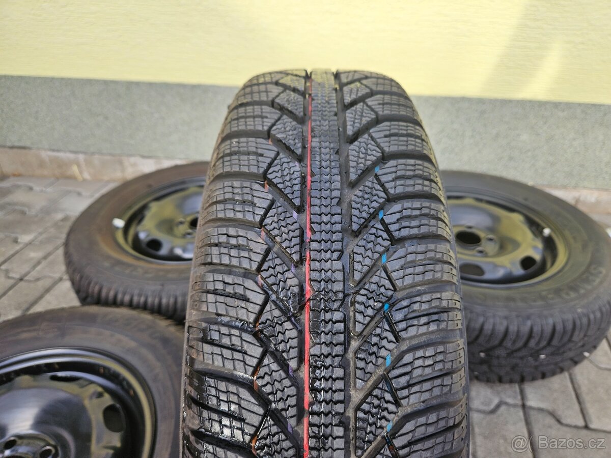 5x100 14 5J ET38 plechové disky VW vč.zimních pneu - 11