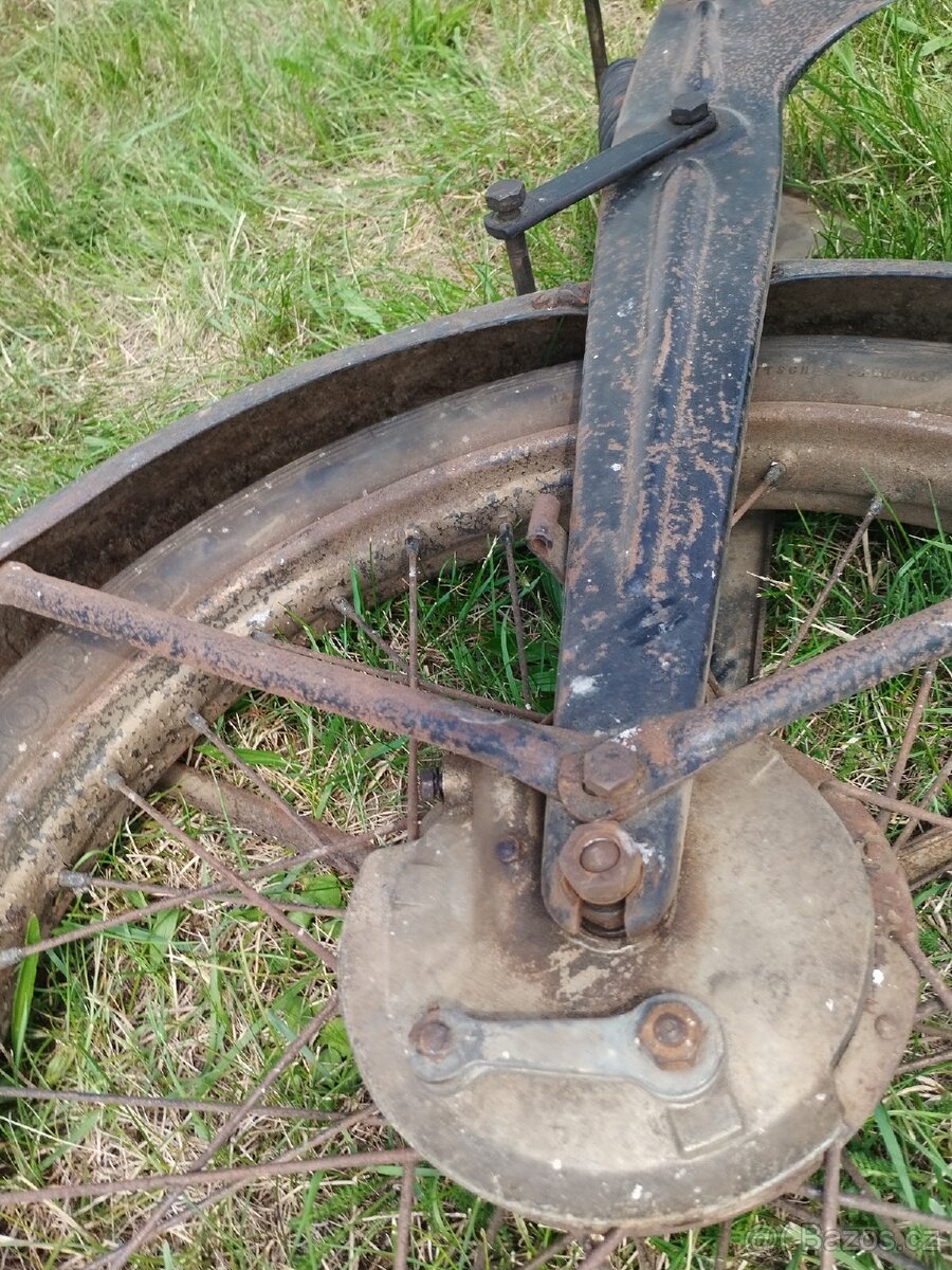 Přední vidlice NSU 125 ZDB originální stav včetně barvy - 11