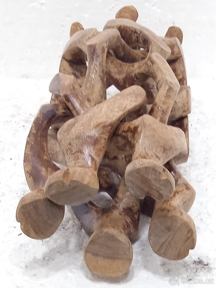 Vyřezávaný stojan na květináč - retro - 11