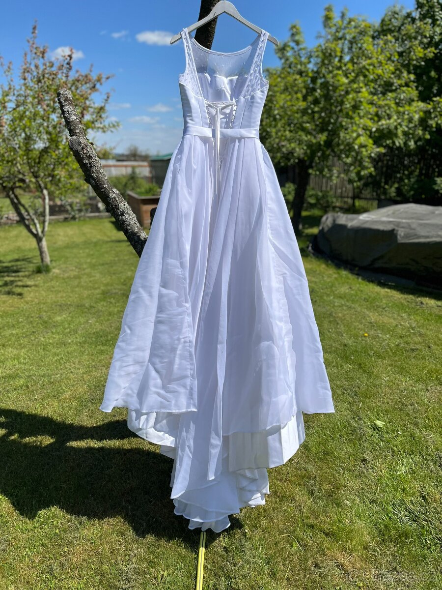 Svatební šaty Elody vel. S, spodnička,závoj,podvazek zdarma - 11