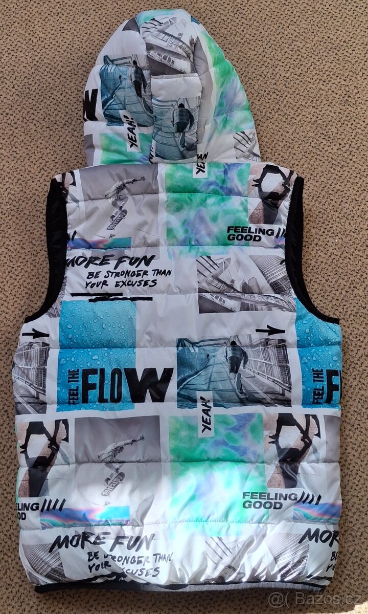 Chlapecká bunda přechodová,softshellova, lyžařská, vesta 164 - 11