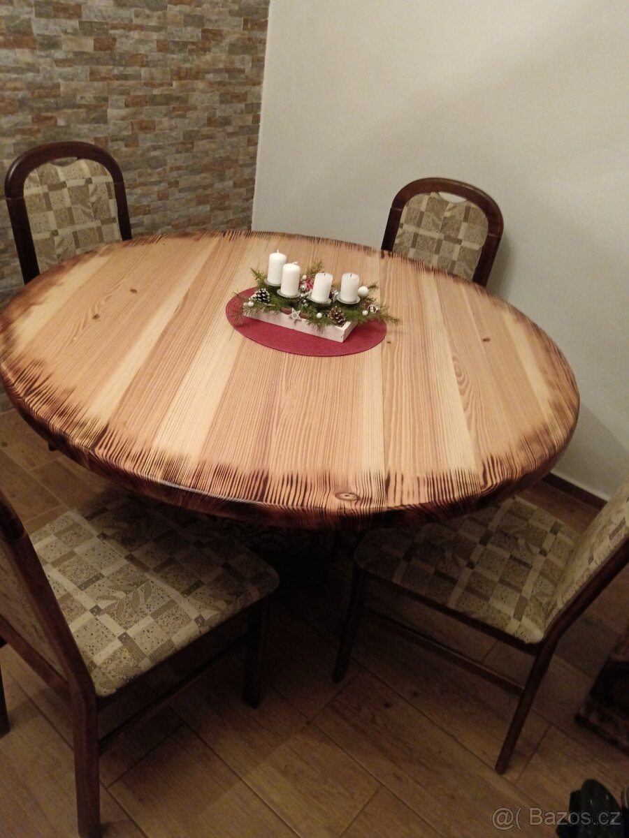 Jídelní stůl pro 4 osoby - MASIVNÍ DŘEVO- BŘÍZA - 11
