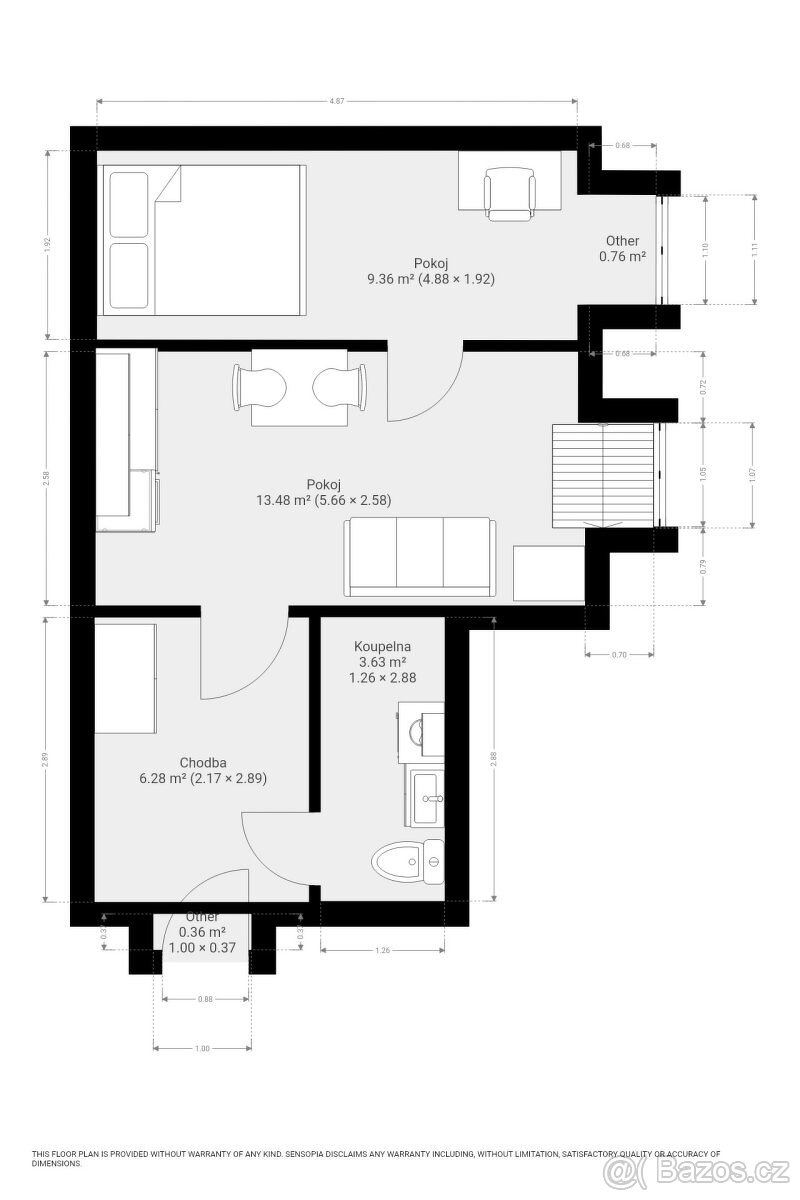 Prodej bytu 2+kk, Čápkova, 33 m2 - 11