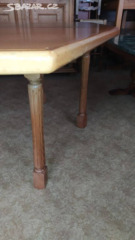 Dubový rozkládací stůl + 6 židlí - komplet - 11