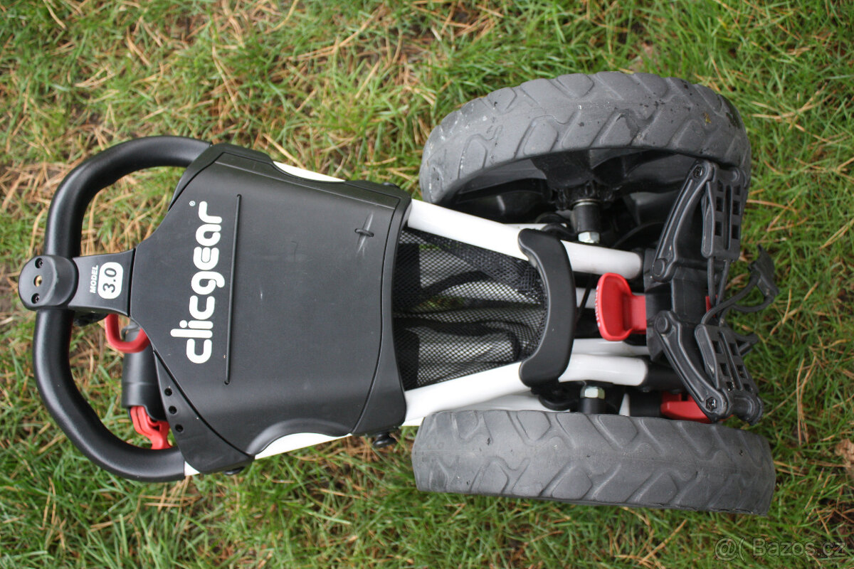 GOLFOVÝ VOZÍK CLICGEAR 3,5+ STAV JAKO NOVÝ - 11