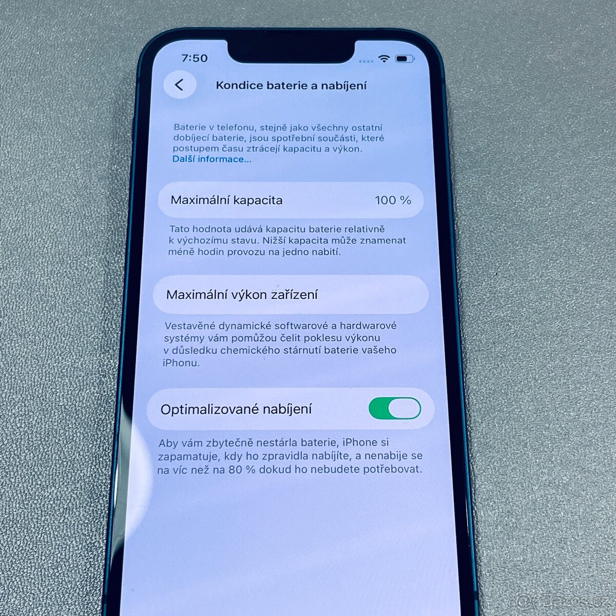 13 mini 256 gb blue Apple iPhone Top + příslušenství, použit - 11