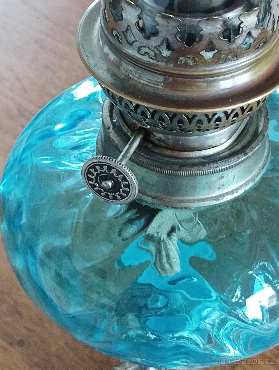 SECESNÍ STAROŽITNÁ PETROLEJKA GAUDARD,FRANCE1900–ART NOUVEAU - 11