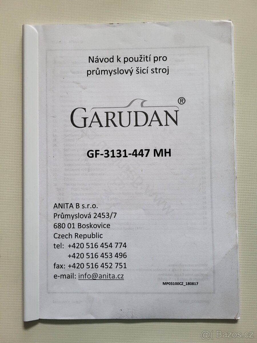 Průmyslový šicí stroj Garudan GF-3131-447 MH - 11