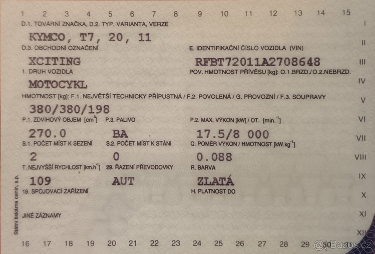 Skútr Kymco Xciting - 11