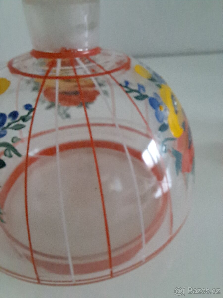 Ručně malovaná retro sada – karafa + 6 panáčků, 60.–70. léta - 11