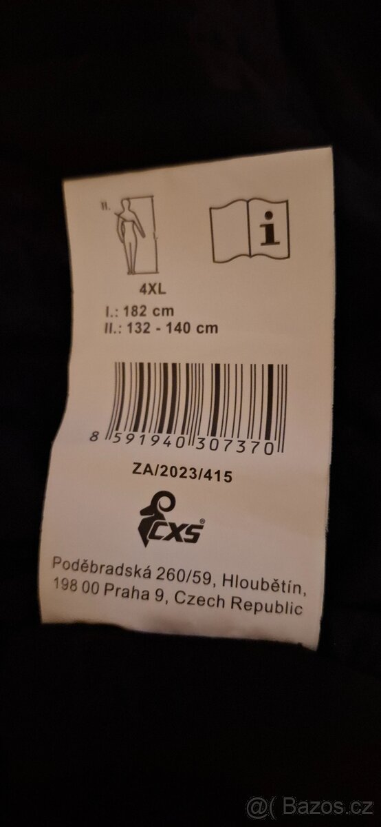 Nová bunda CXS NORFOLK, zimní, pánská, černá, vel. 4XL - 11