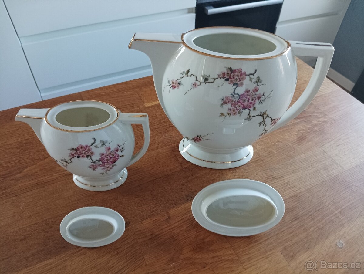 ART DECO PORCELÁNOVÉ KONVIČKY UNION PORCELAINIERE UNIQUE LIM - 11