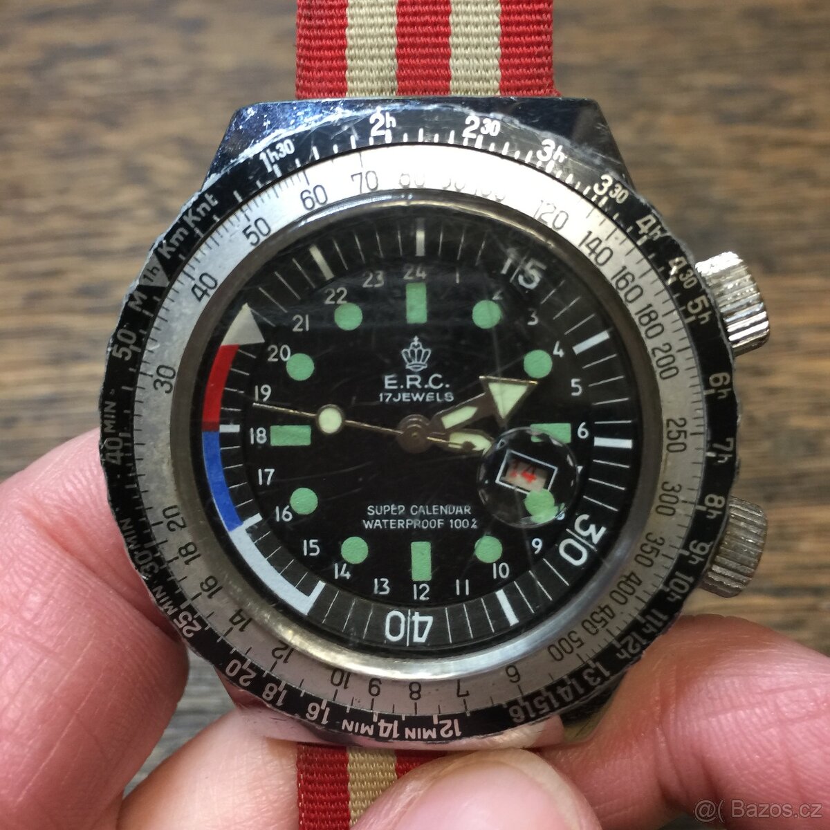 hodinky potápěčské cronograf E.R.C. Super Calender - 11