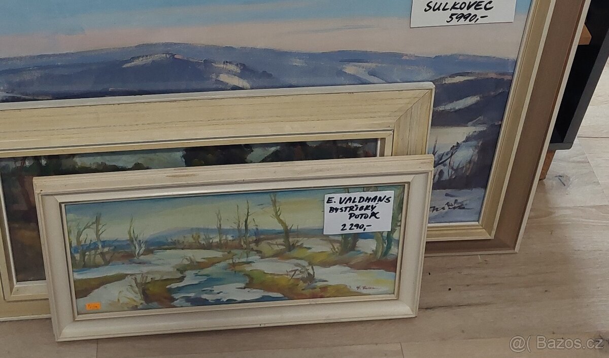 Eduard Valdhans - Vysočina v zimě 1985, obří olejová tempera - 11