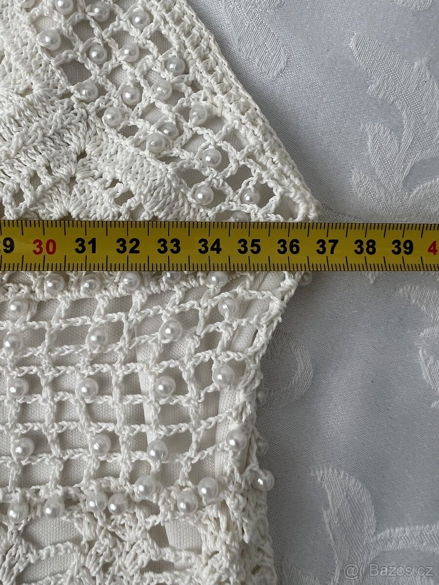 Morris - dáms. nové luxusní tílko s perličkami – XS/S? - 11