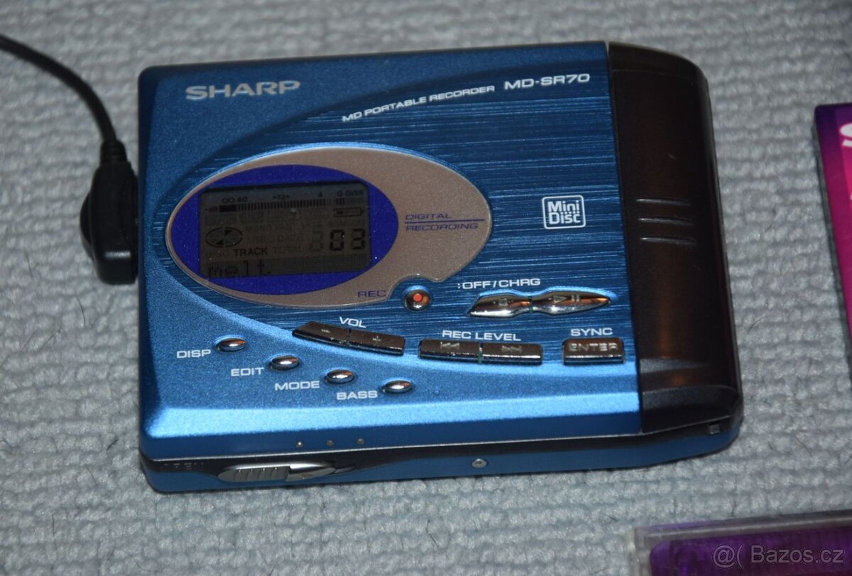 Minidisc SHARP MD-SR70, media,manual, příslušenství - 11