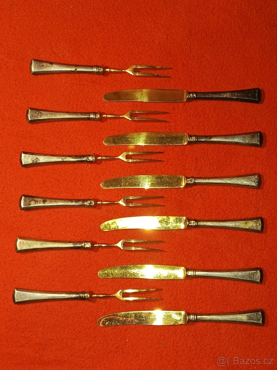 Stříbrné příbory - cena za komplet - 11