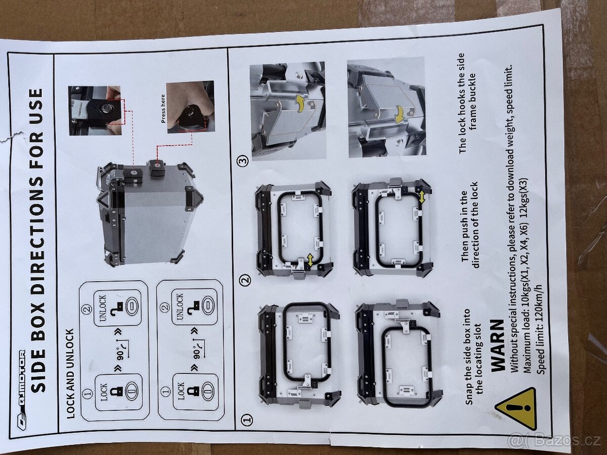 Alu kufry 2x boční a Topcase - 11