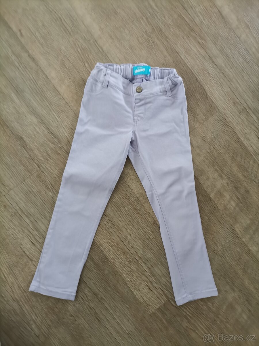 Dívčí kalhoty, rifle, vel. 104, 110 - 11