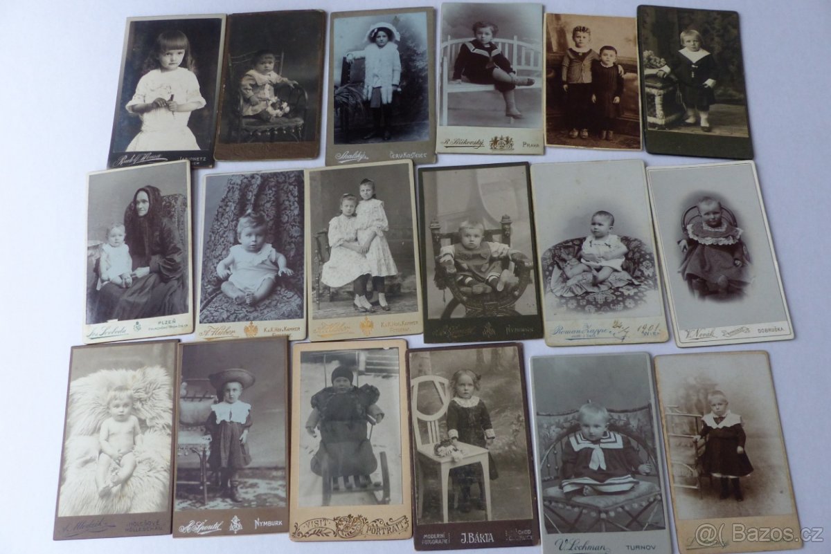 Staré kabinetní fotografie, kabinetky, móda, vojáci, děti... - 11