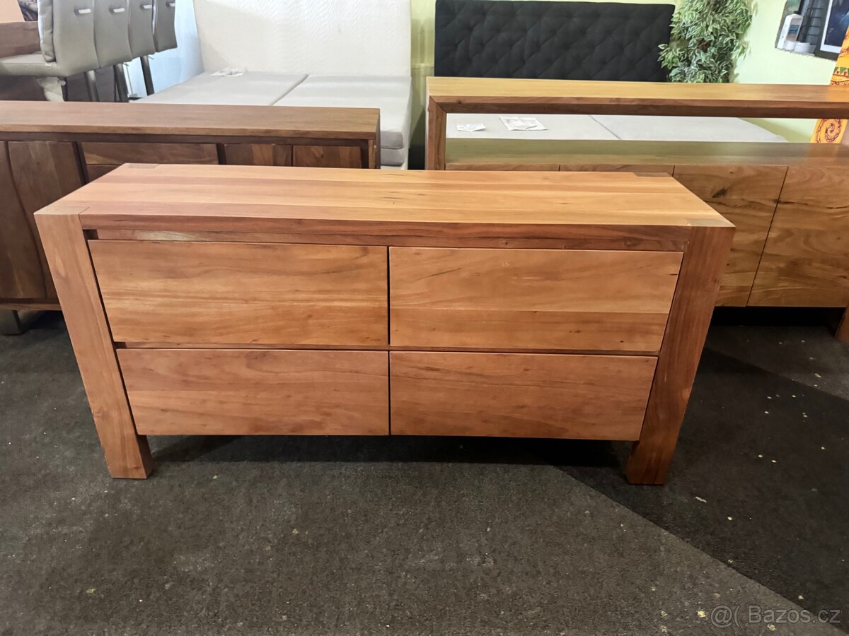 Krásná NOVÁ šuplíková Komoda Philon přírodní akát - 11